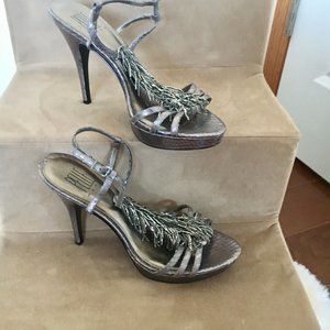 Pre-owned Pelle Moda Silver Sling-backs